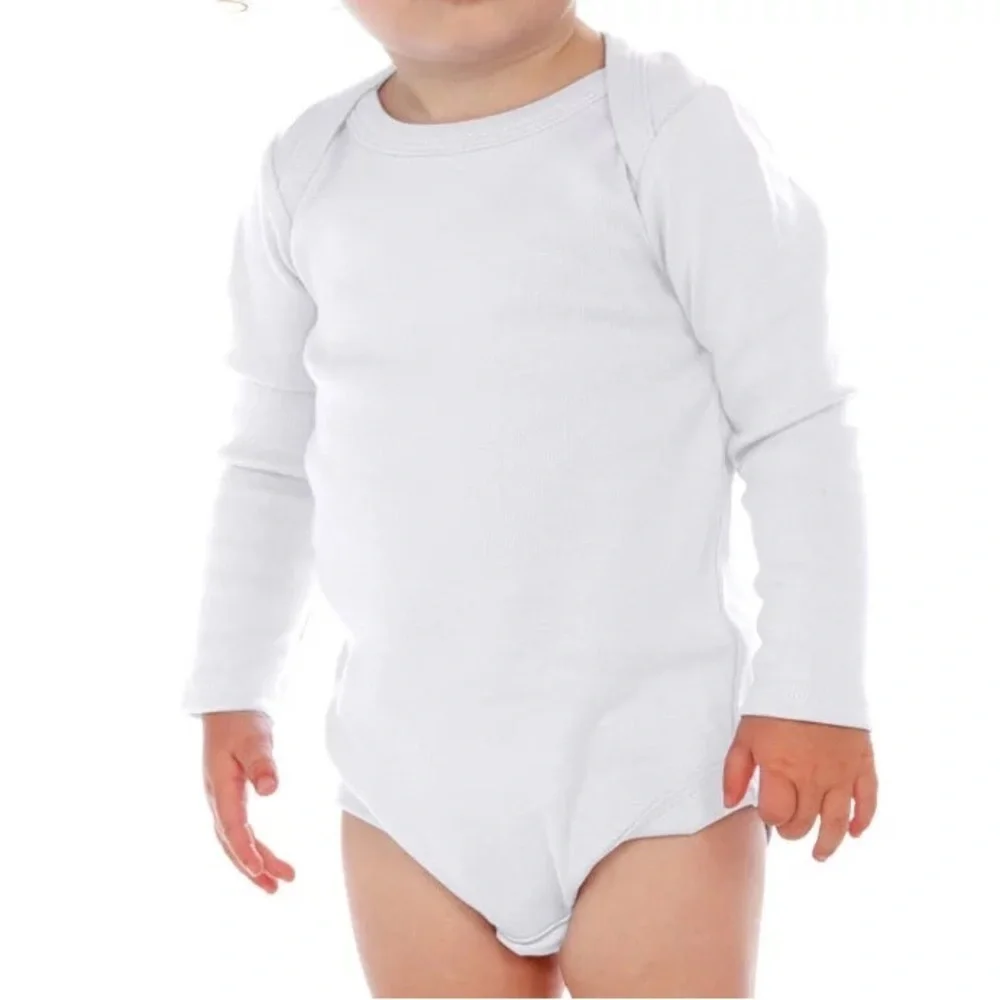 Gerber Organic White Long Sleeve Onesie
